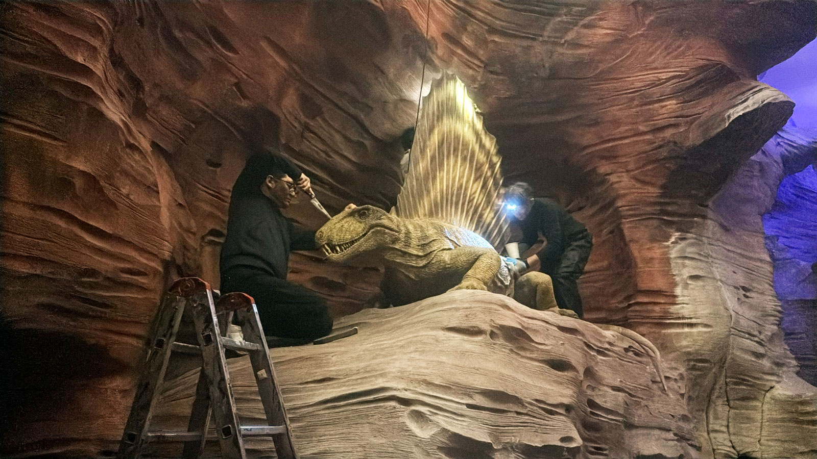 Sieht dramatischer aus, als es ist. Haut und Technik des Dimetrodons unter dem fachlichen Blick der „Dino-Doktoren“.